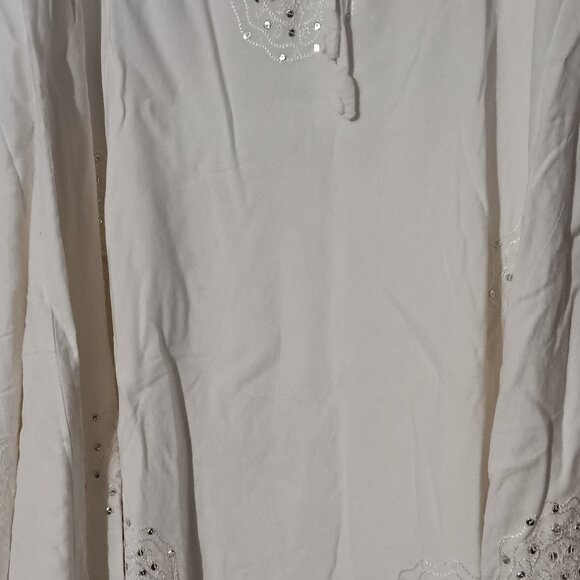 Braja Exclusives Boho Jewel White Ivory Drawstring Skirt NWT One Size Fits Most - Picture 7 of 8